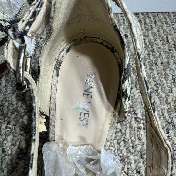 Nine West Womens’s Snakeskin Strappy Platform Sandal Heels Size 10 - Picture 7 of 12